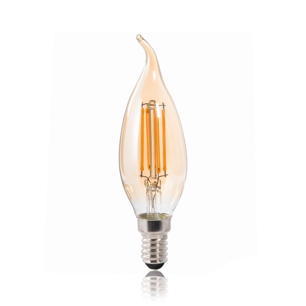 Xavax Led-Gloeidraad E14 400Lm Vervangt 35W Windvlaag-Kaars Amber Warm Wit