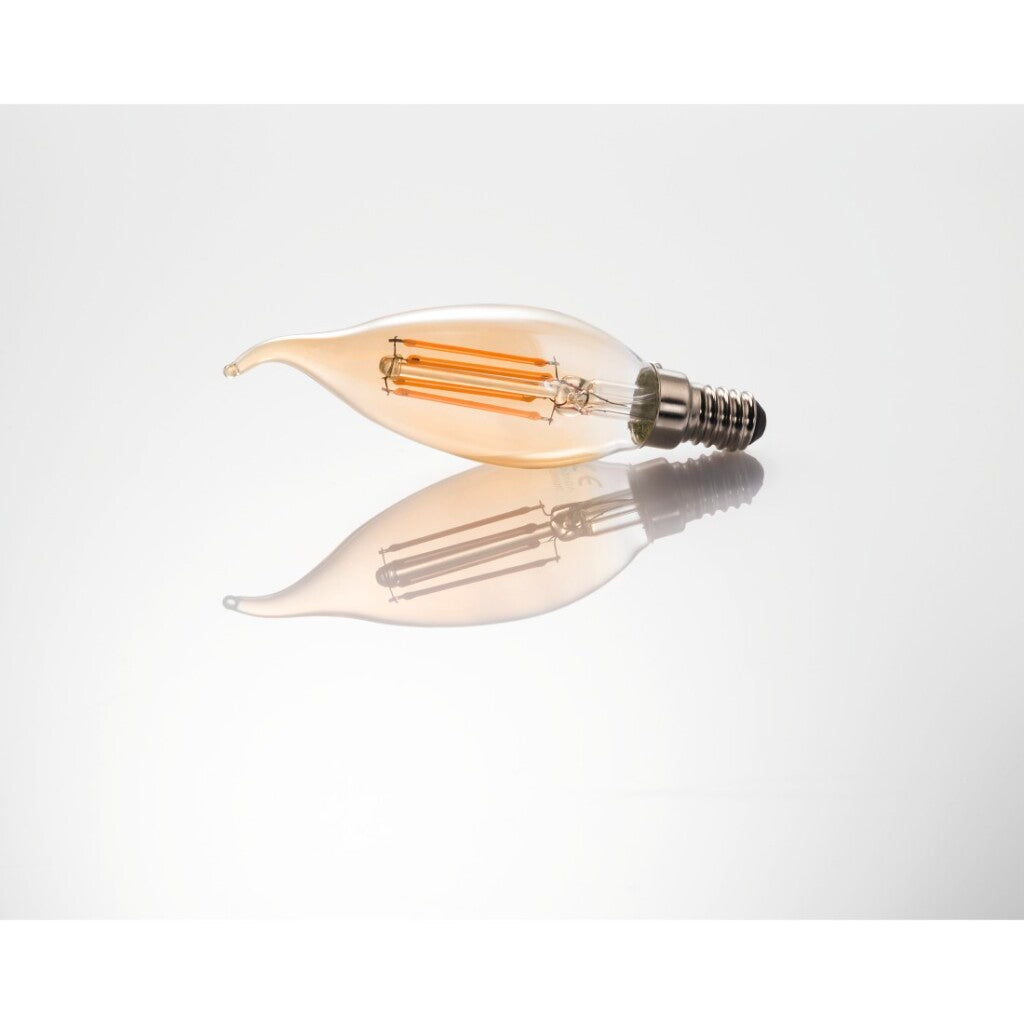 Xavax Led-Gloeidraad E14 400Lm Vervangt 35W Windvlaag-Kaars Amber Warm Wit