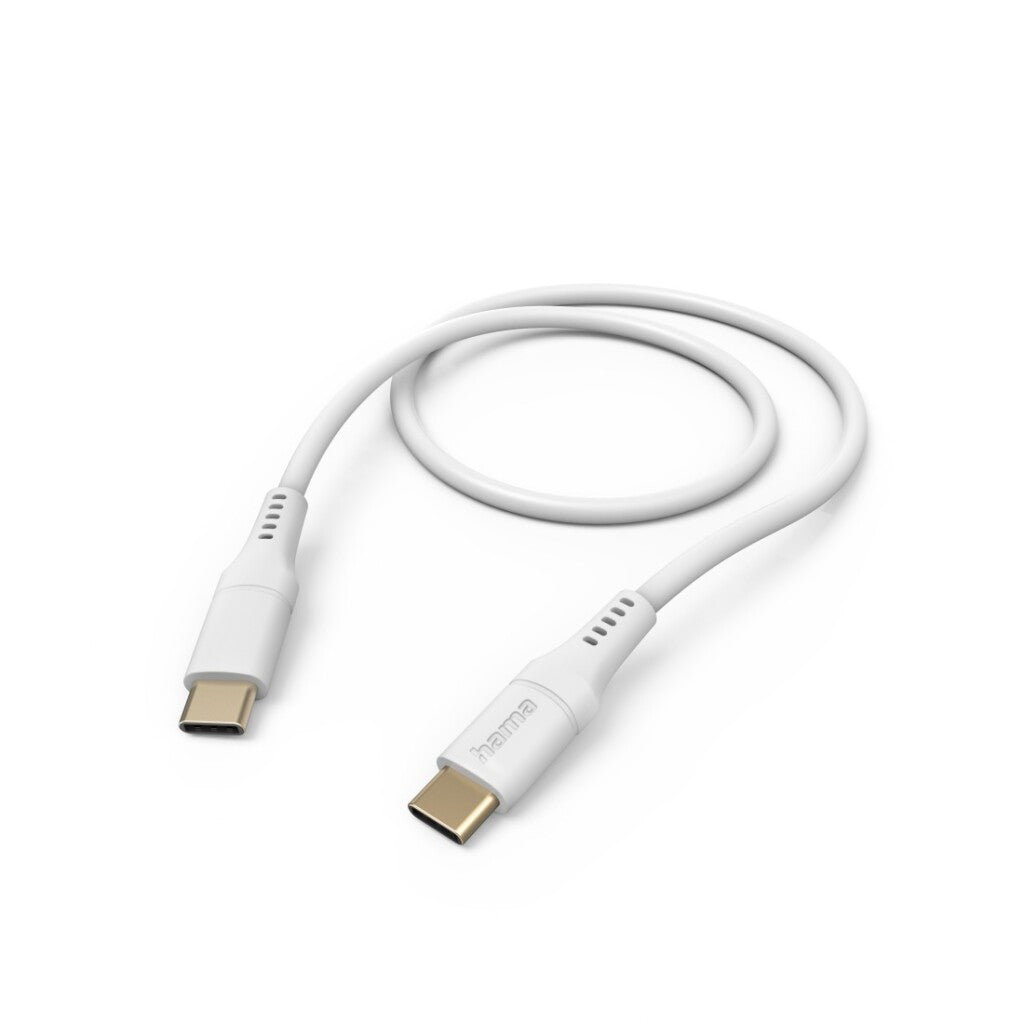 Hama Oplaadkabel Flexible Usb-C - Usb-C 1,5 M Silicone Wit