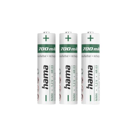 Hama Nimh-Accu&Apos;S Aaa Micro 700 Mah 1,2V 3 Stuks