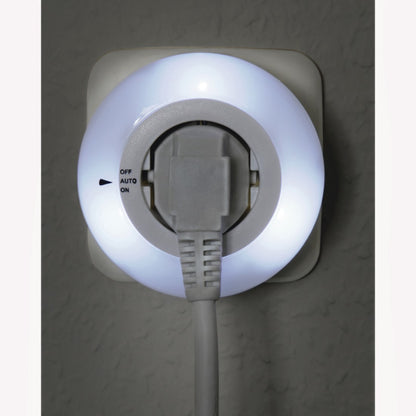 Hama Led-Nachtlampje Circle M. Geïntegr. Stopcont. Lichtsensor Aanraakbev.