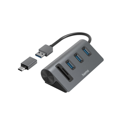 Hama Otg-Hub/Kaartlezer 5-Poorts 3X Usb-A Sd Microsd Incl. Usb-C-Adapter