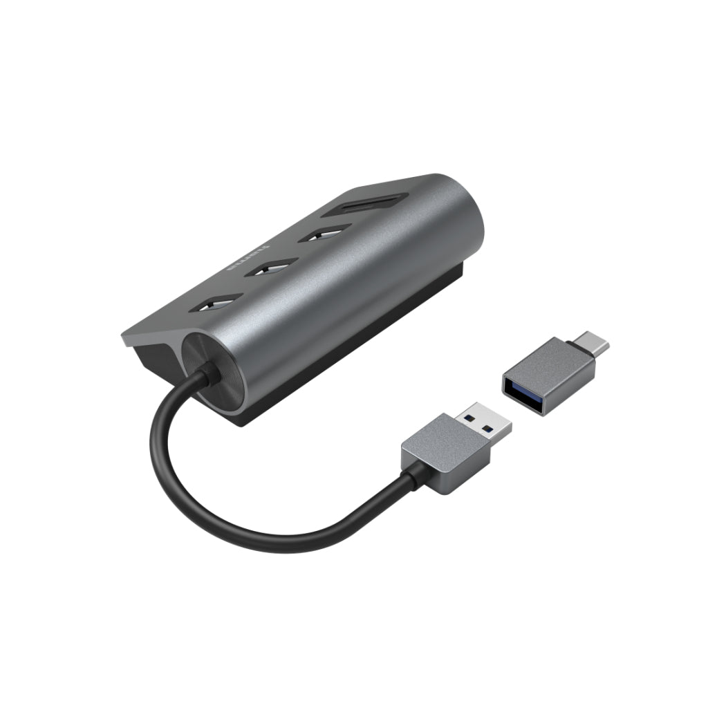 Hama Otg-Hub/Kaartlezer 5-Poorts 3X Usb-A Sd Microsd Incl. Usb-C-Adapter