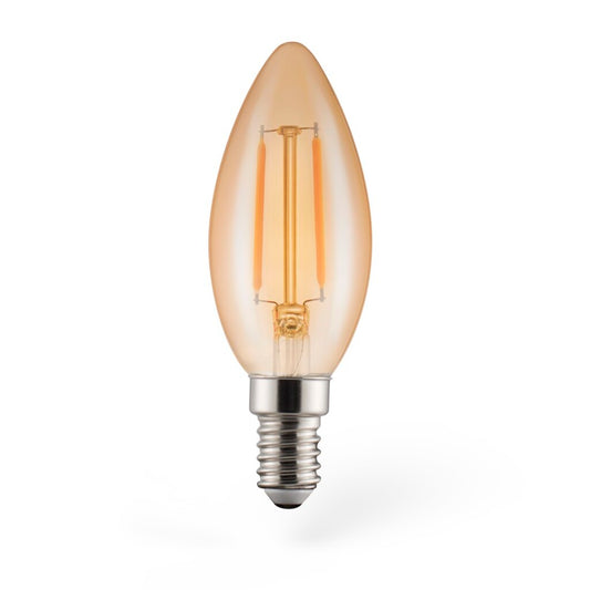 Xavax Led-Gloeidraad Vintagelamp Kaars E14 180Lm 2W Warm Wit