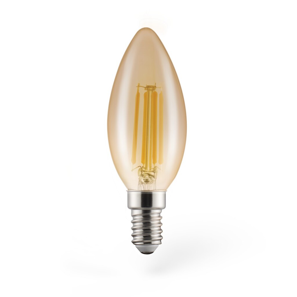 Xavax Led-Gloeidraad Vintagelamp Kaars Dimbaar E14 320Lm 4W Warm Wit