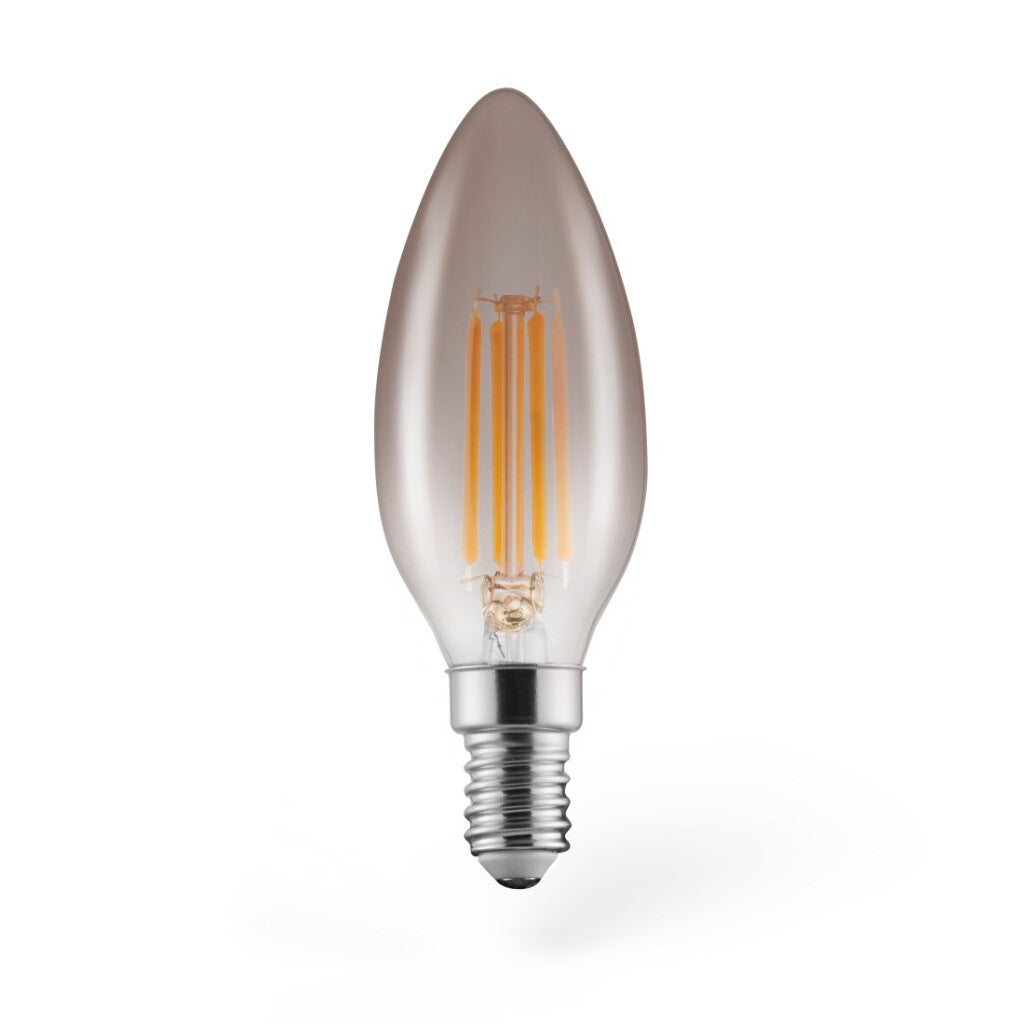 Xavax Led-Gloeidraad Vintagelamp Kaars Dimbaar E14 280Lm 4W Warm Wit