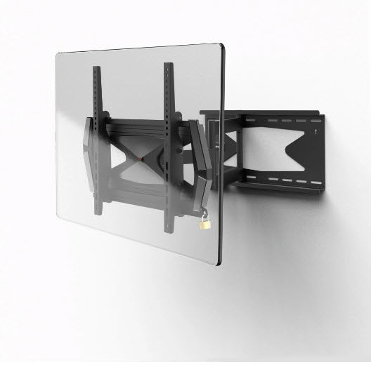 Hama Tv-Muurbeugel Draaib. Kantelb. Antidiefstal-Voorz. 165 Cm (65) 40 Kg