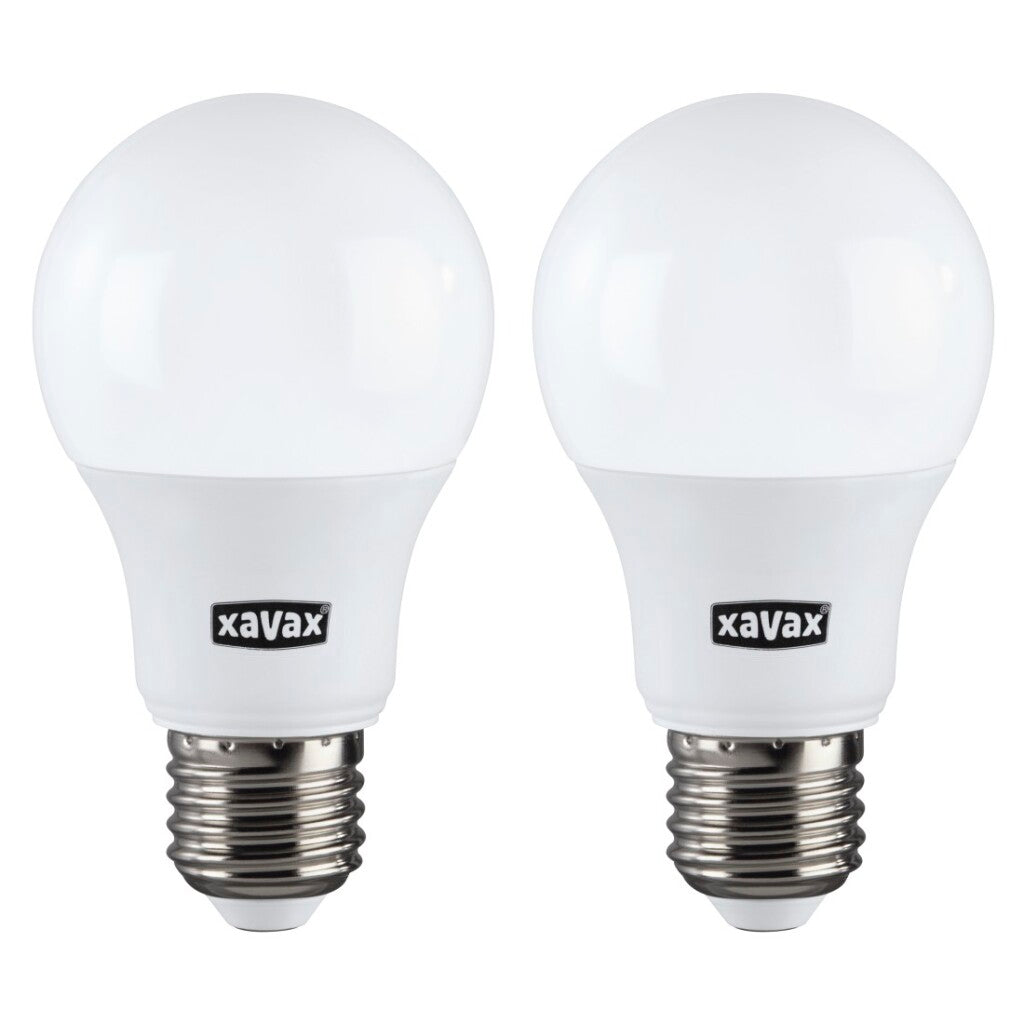 Xavax Ledlamp E27 806Lm Vervangt 60W Gloeilamp Warm Wit 2 Stuks