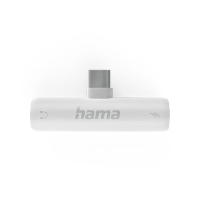 Hama Audio Adapter Usb C-3.5 Mm Jack Usb-C Pd Oplaadfunctie Wit