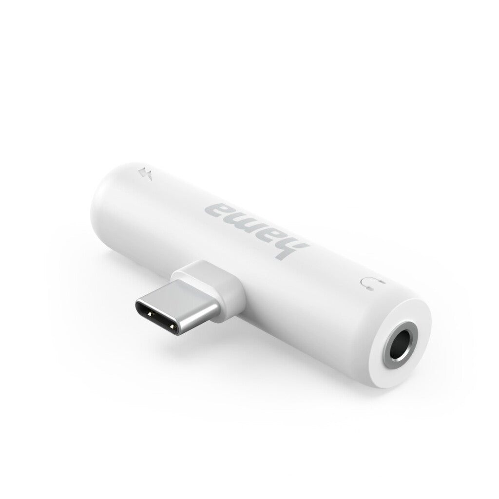 Hama Audio Adapter Usb C-3.5 Mm Jack Usb-C Pd Oplaadfunctie Wit