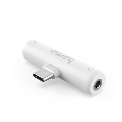 Hama Audio Adapter Usb C-3.5 Mm Jack Usb-C Pd Oplaadfunctie Wit
