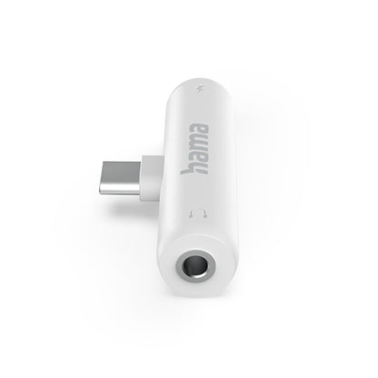 Hama Audio Adapter Usb C-3.5 Mm Jack Usb-C Pd Oplaadfunctie Wit