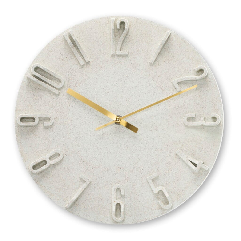 Hama Wandklok Corfu Met 3D Cijfers 30 Cm Beige/Goud