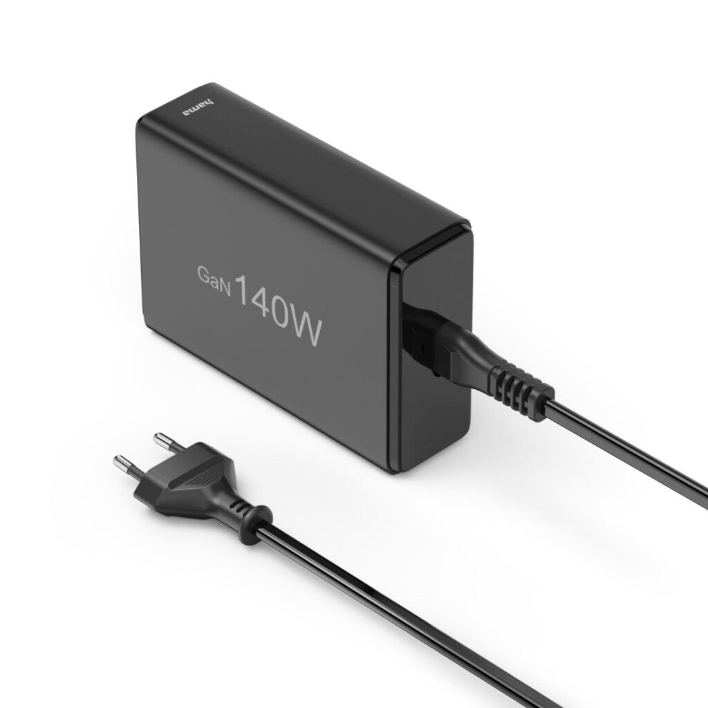 Hama Usb Laadstation 5 Poorten Gan Snellader 3X Usb-C 2X Usb-A Pd 140W Zwart