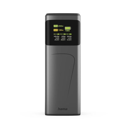 Hama Power Pack High Power 200W 24000 Mah 2X Usb-C Usb-A Grijs