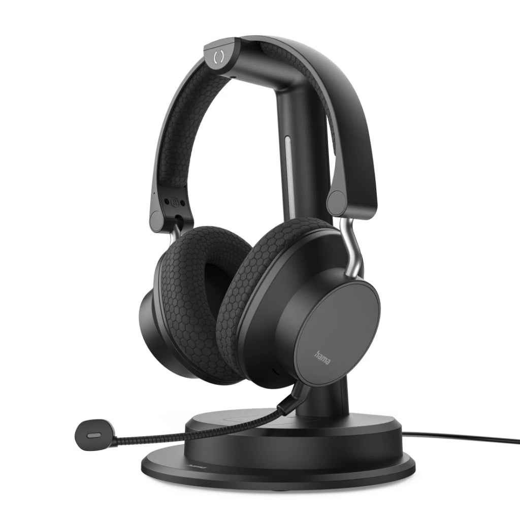 Hama Bt-900 Bluetooth Headset + Multipoint Oplaadstation Zwart