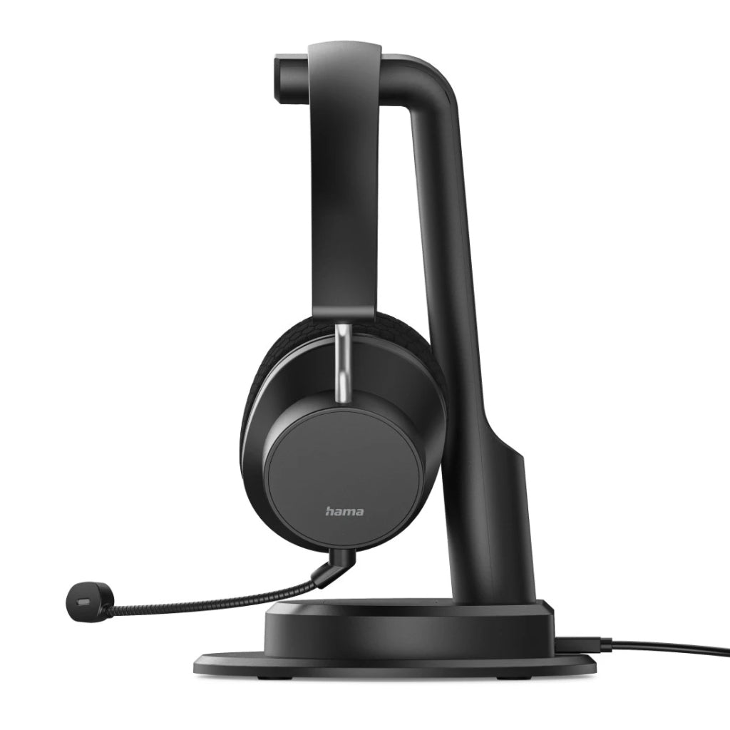 Hama Bt-900 Bluetooth Headset + Multipoint Oplaadstation Zwart