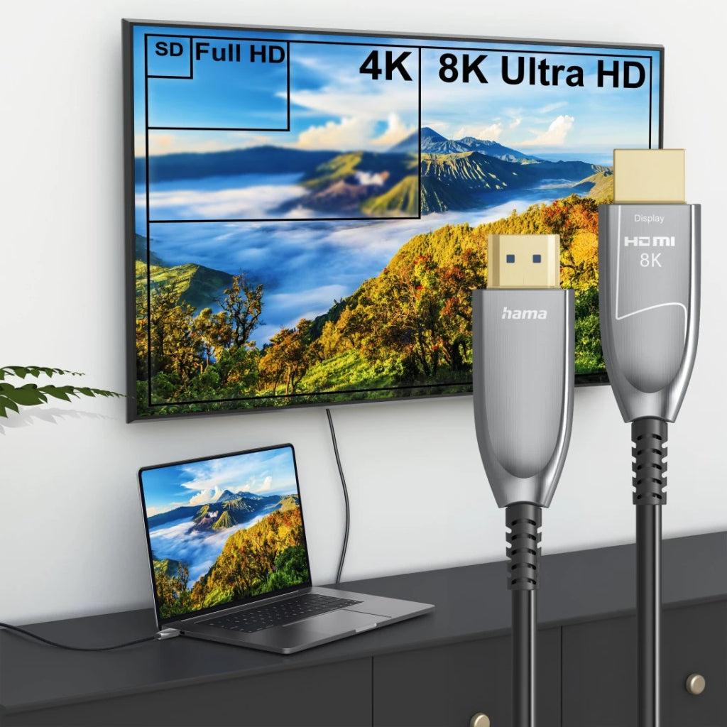 Hama Ultra High-Speed Hdmi Kabel 8K 20 M Zwart/Grijs/Zilver