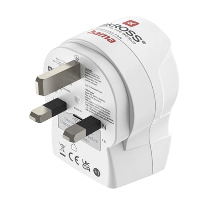 Hama Reisadapter Eu-Uk 1X Usb-A 1X Usb-C (Pd) 20W Wit
