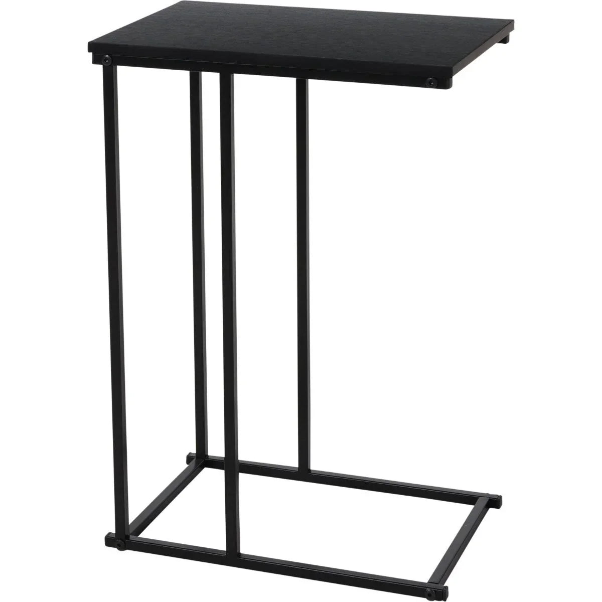 Trends4You Bijzettafel - Banktafeltje - Zwart - Metaal En Hout - 40X26Xh58Cm