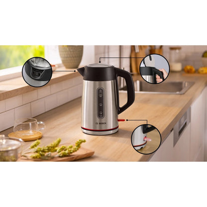 Bosch Twk5M440 Mymoment Waterkoker 1.7L 2400L Rvs/Zwart