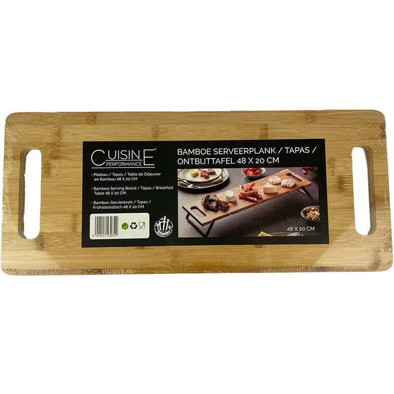 Cuisine Performance Bamboe Uitklapbare Serveerplank - Tapas - Ontbijttafel 48X20Cm