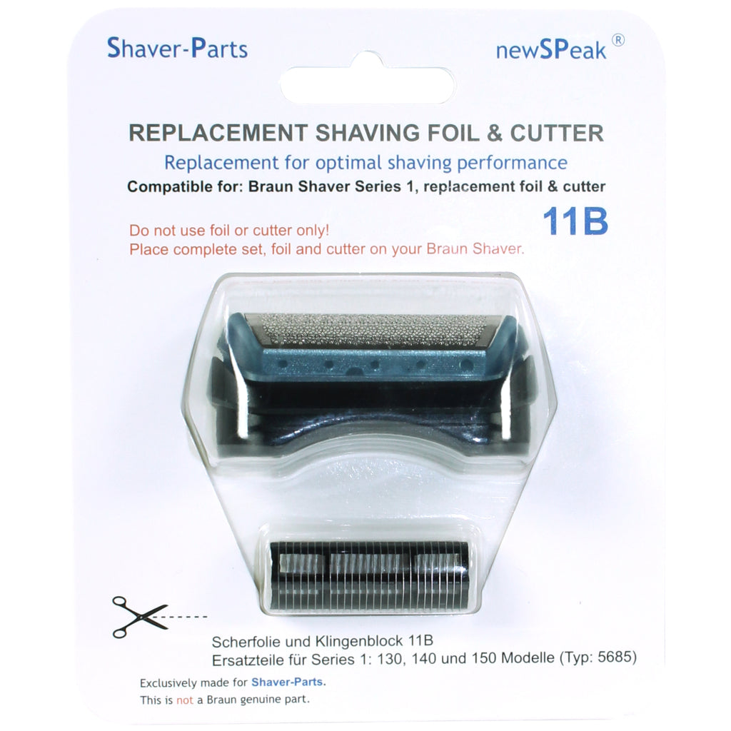 Shaver-Parts Braun Shaver Series 1 Combipack 11B Zwart/Blauw