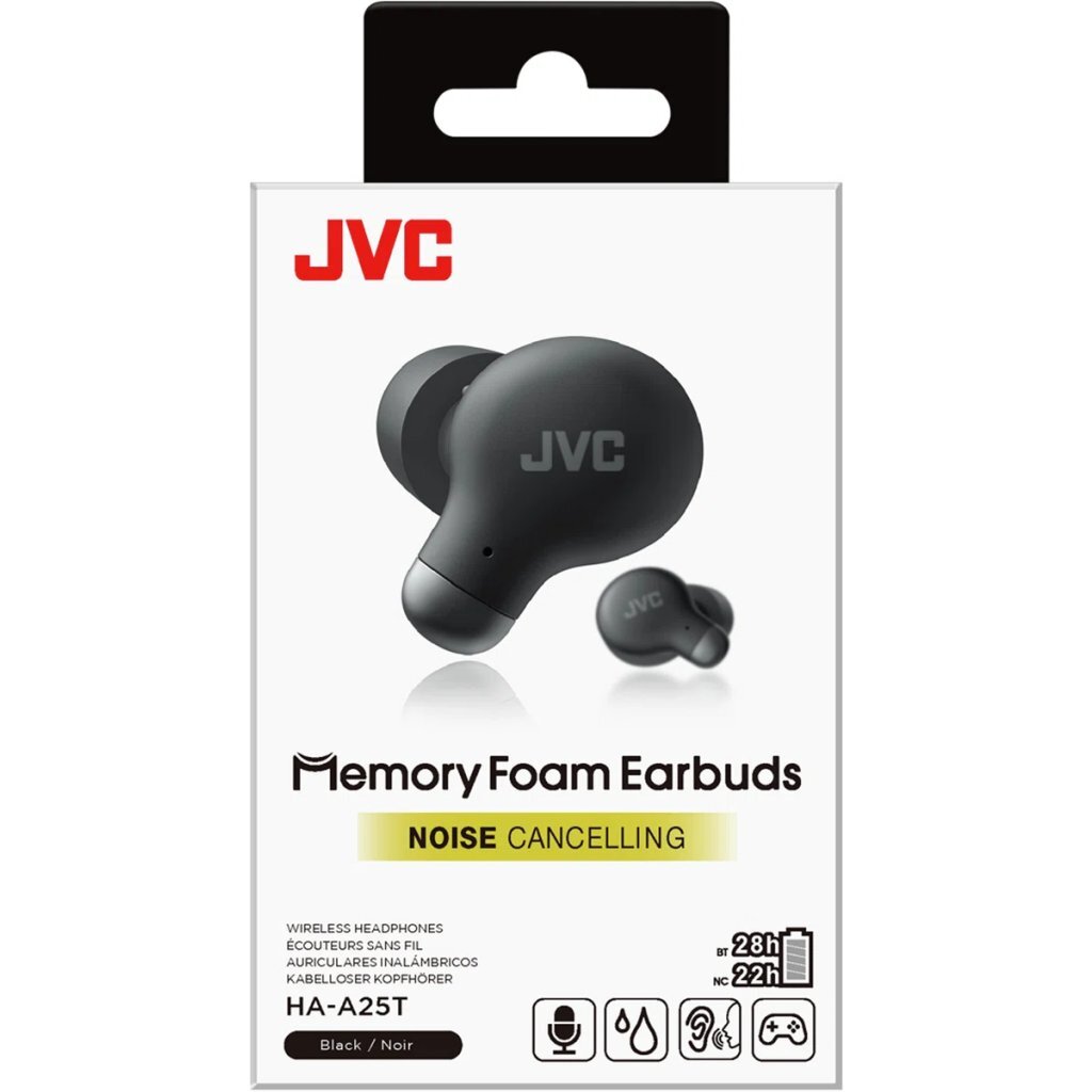 Jvc Ha-A25T Memory Foam Oordopjes Met Noise Cancelling Zwart