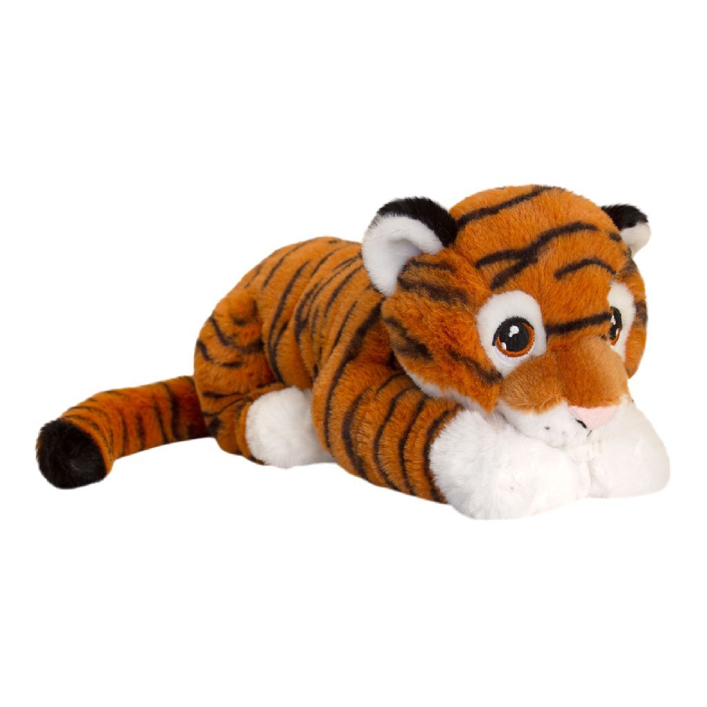 Keeleco Knuffel Tijger Liggend 25 Cm