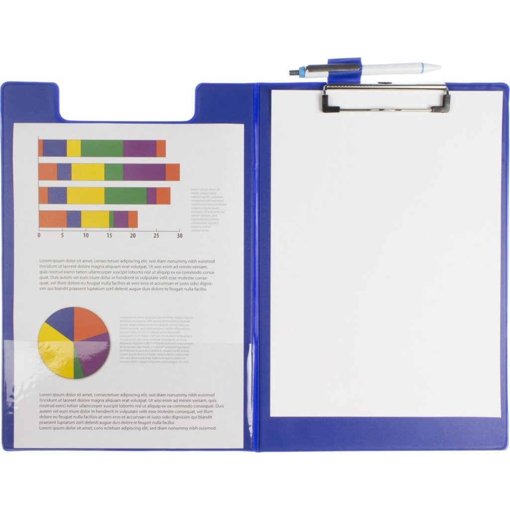 Seco Se-570-Pvc-Bu Klembord Met Klep A4+ Blauw
