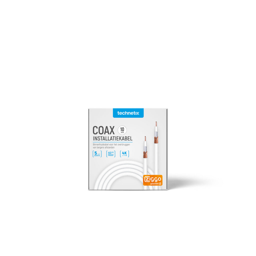 Technetix Tn-Coaxih-10M Coaxkabel 10 M Wit