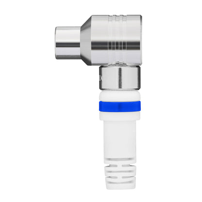 Technetix Tn-Rla 21-1.5S Coaxkabel Male - Female Haaks 90&Deg; 1.5 M Wit/Zilver