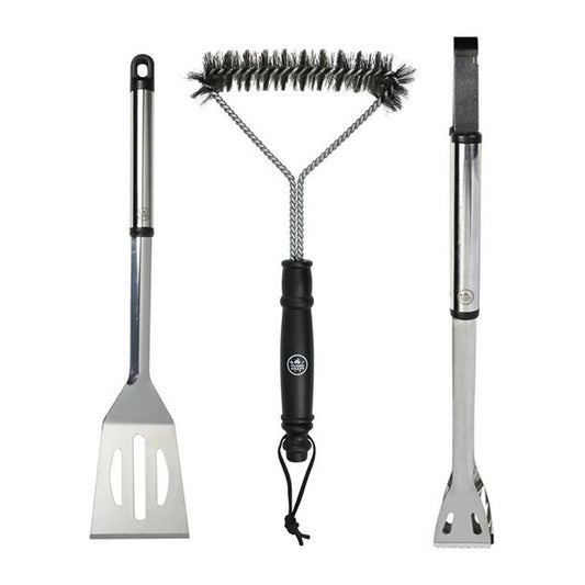 Interbosch Flamecraft Bbq Gereedschapset 3-Delig Zwart/Rvs
