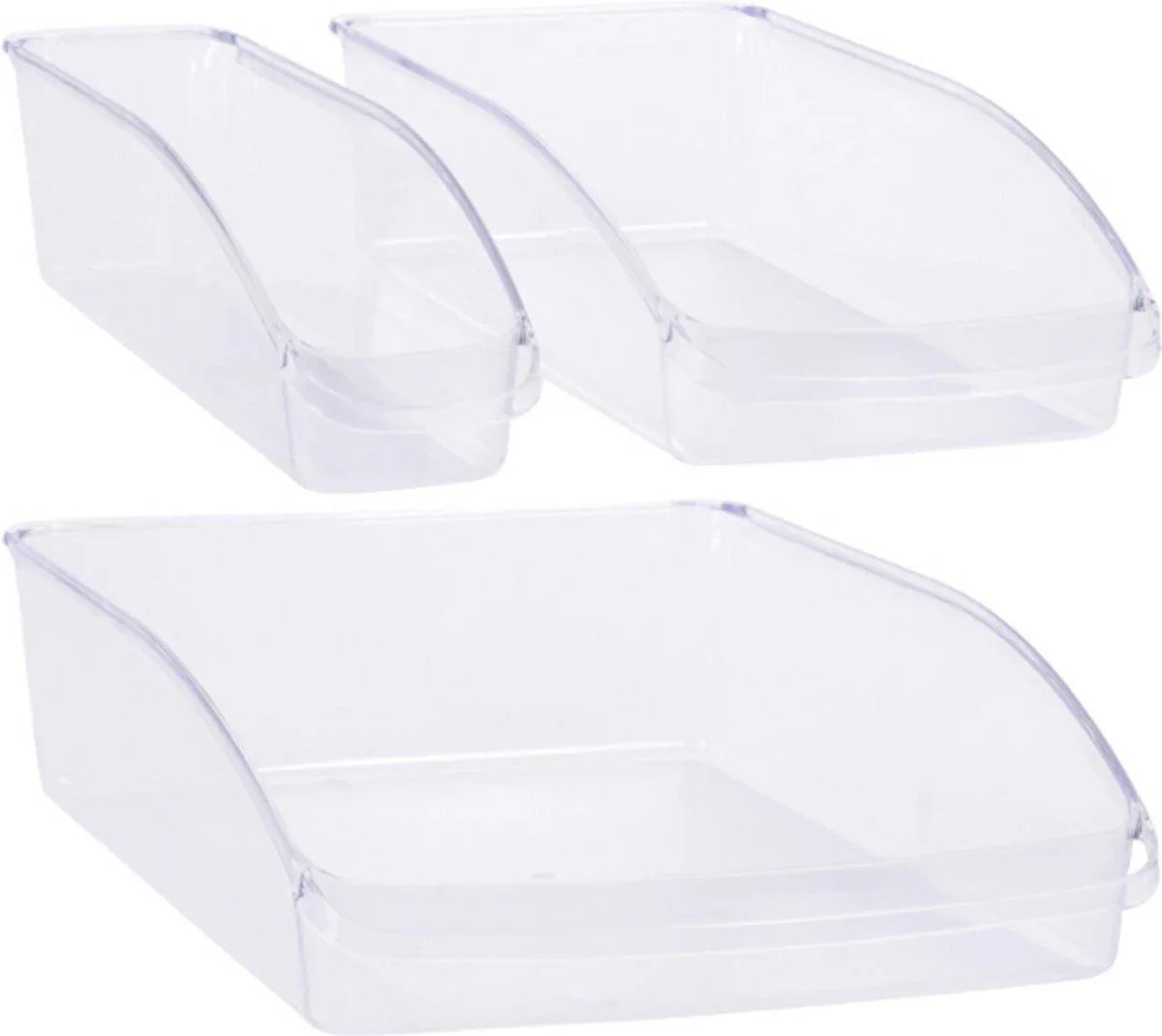 Excellent Houseware Koelkast Opbergbakken - Set Van 3 Stuks