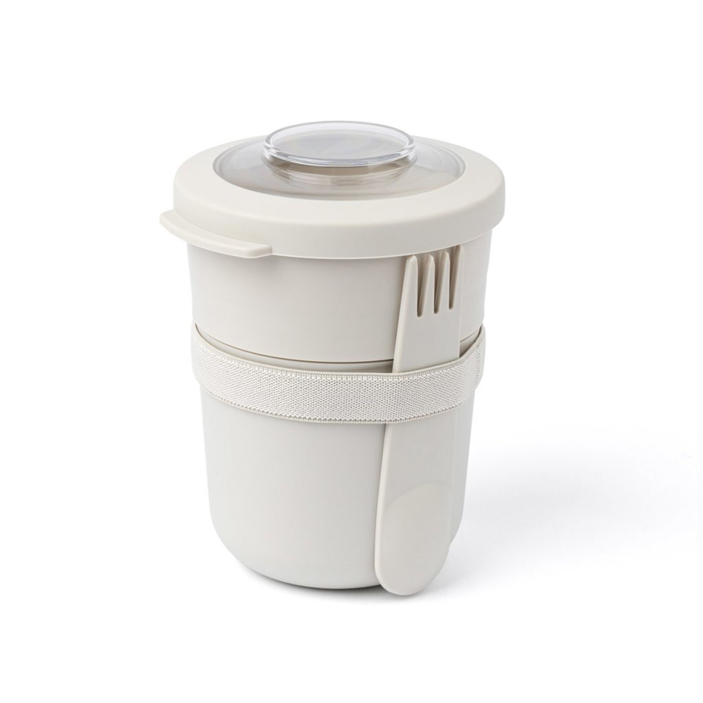 Amuse Tylla Duo Oat Lunchbowl 150+450 Ml + Spork Wit