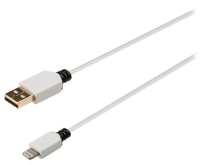 K&Ouml;Nig Knm39300W10 Sync And Charge Kabel 8-Pins Lightning Male - Usb 2.0 A Male 1,00 M Wit