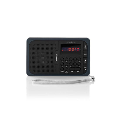Nedis Rdfm2100Gy Fm-Radio 3,6 W Usb-Poort & Microsd-Kaartsleuf Zwart / Grijs