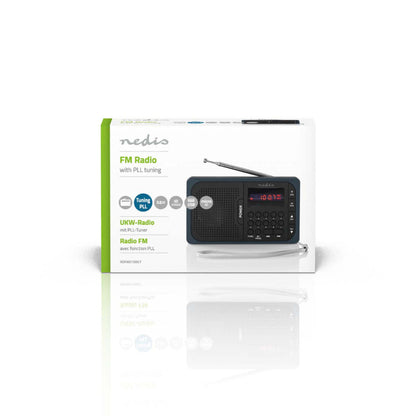 Nedis Rdfm2100Gy Fm-Radio 3,6 W Usb-Poort & Microsd-Kaartsleuf Zwart / Grijs