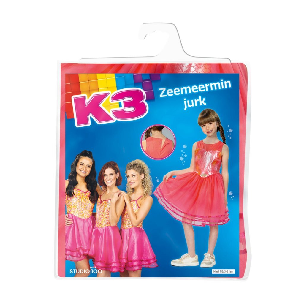 K3 Zeemeermin Jurk 3-5 Jaar