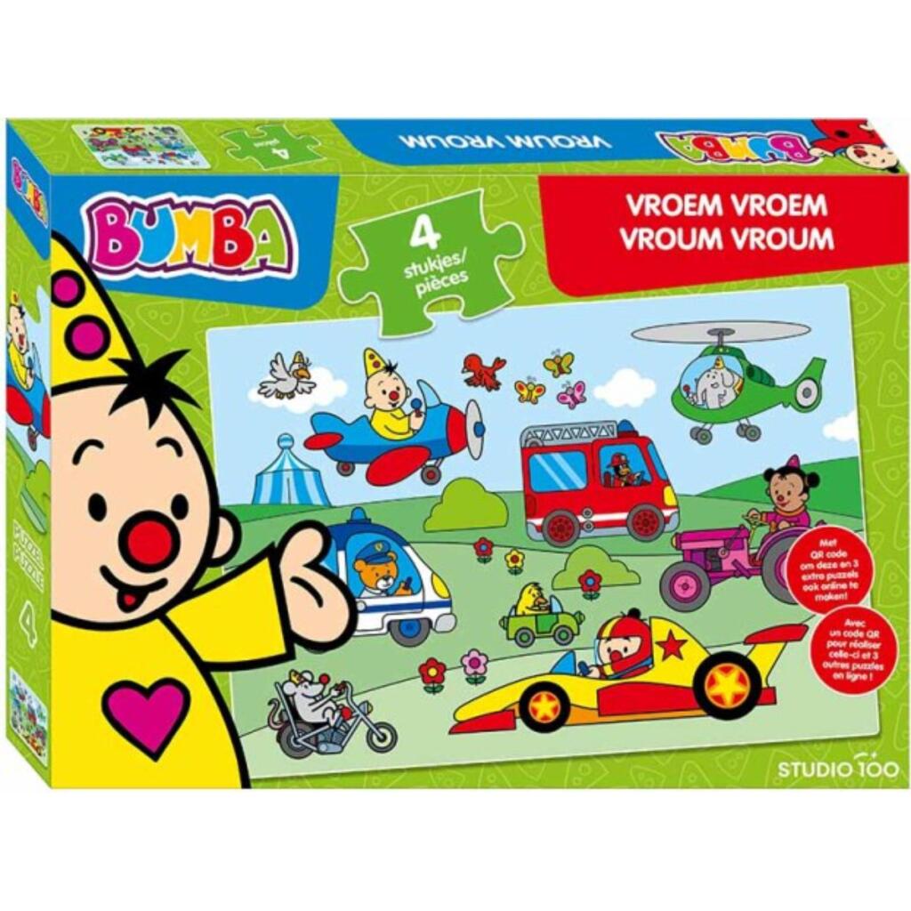 Bumba Puzzel Vroem Vroem 4 Stukjes