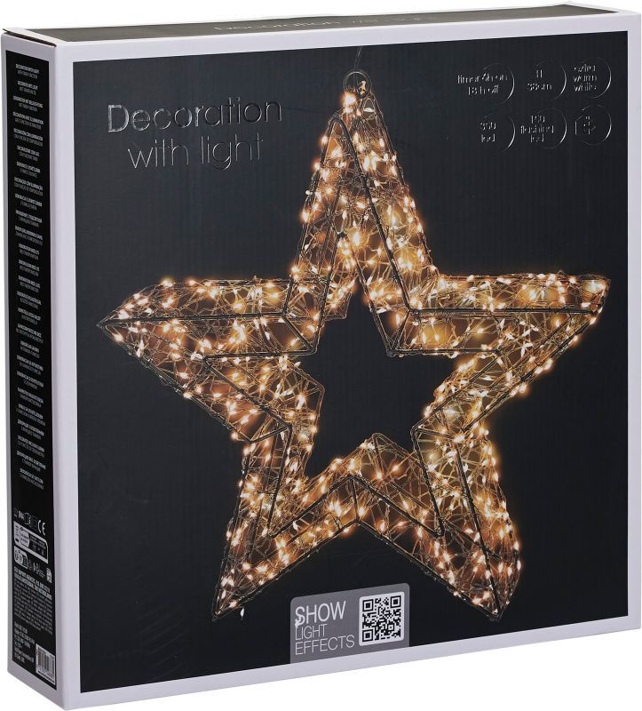 Verlichte Kerstster - 38Cm - Extra Warm Wit
