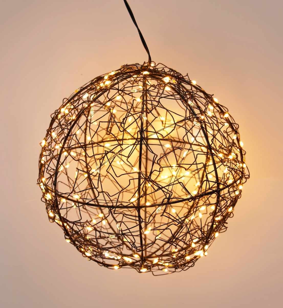Verlichte Decoratiebal - 18 Cm - 200 Led - Extra Warm Wit