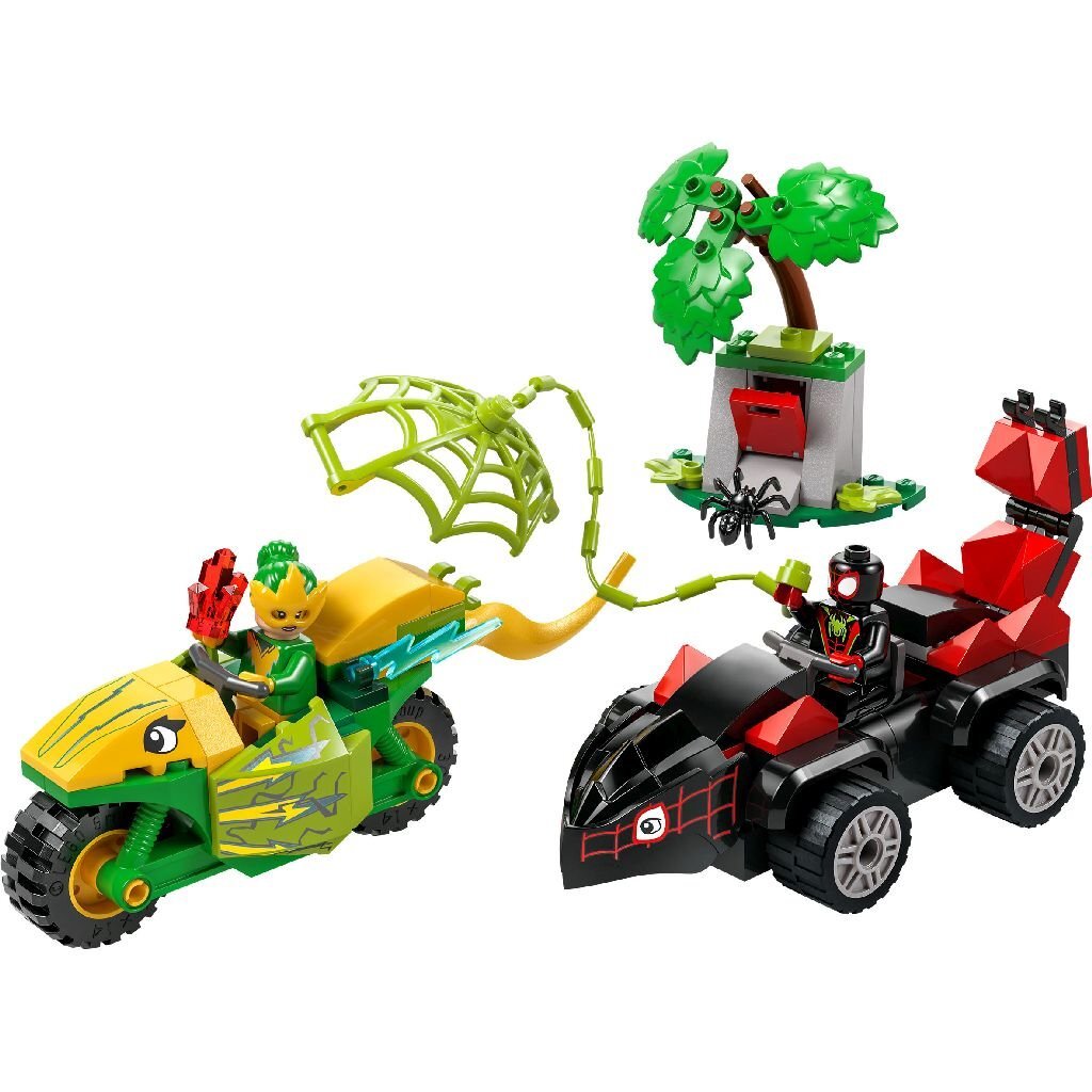 Lego Spidey And Friends 11198 Spin En Electro Achtervolging Met Dinosaurusvoertuigen
