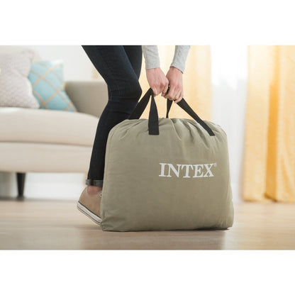 Intex 64124Nd Queen Pillow Rest 2-Persoons Luchtbed 203X152X42 Cm Blauw