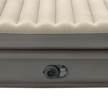 Intex 64164Nd Prime Comfort 2-Persoons Luchtbed 152X203X51 Cm + Ingebouwde Pomp Grijs/Beige