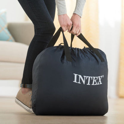 Intex 64488Nd Twin Supreme Air-Flow 1-Persoons Luchtbed 191X99X51 Cm + Ingebouwde Pomp Grijs