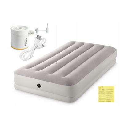 Intex 64177 Twin Prestige Mid-Rise 1-Persoons Luchtbed 191X99X30 Cm Grijs