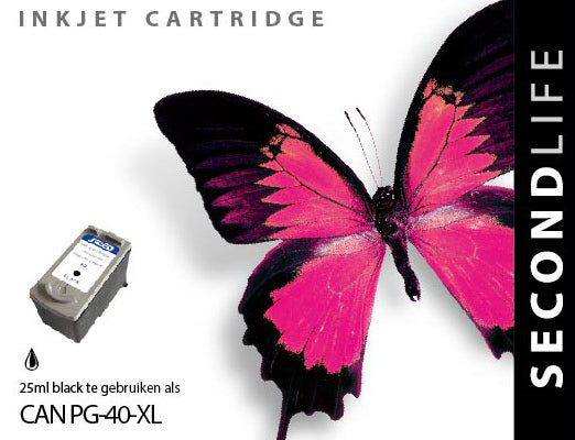 Kangaro Sl-11011031 Cartridge Secondlife Canon Pg 40 Zwart