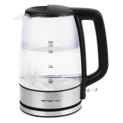 Emerio Wk-130126 Glazen Waterkoker 1.7L 2200W Rvs/Zwart