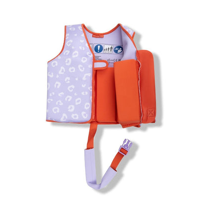 Overige Merken Swim Essentials Zwemvest Luipaard 3-6 Jaar Lila/Rood